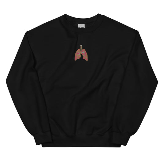 Anatomical Lung Sweatshirt (Black)
