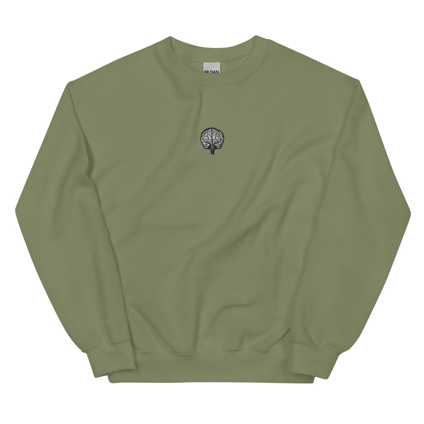 Anatomical Brain Sweatshirt (Military Green)