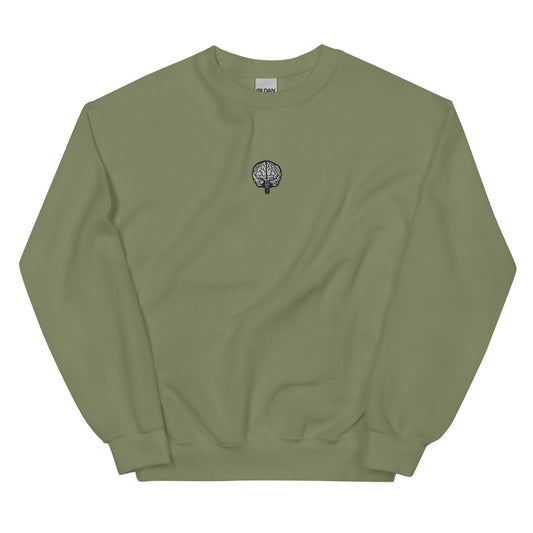 Anatomical Brain Sweatshirt (Military Green)
