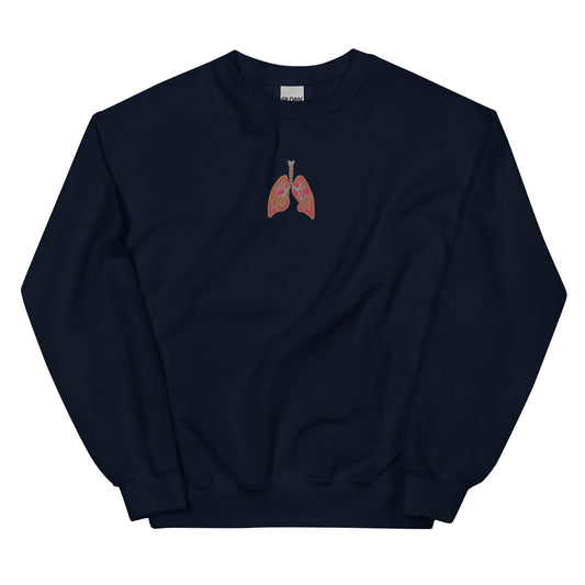 Anatomical Lung Sweatshirt (Navy)