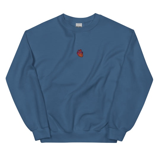 Anatomical Heart Sweatshirt (Indigo Blue)